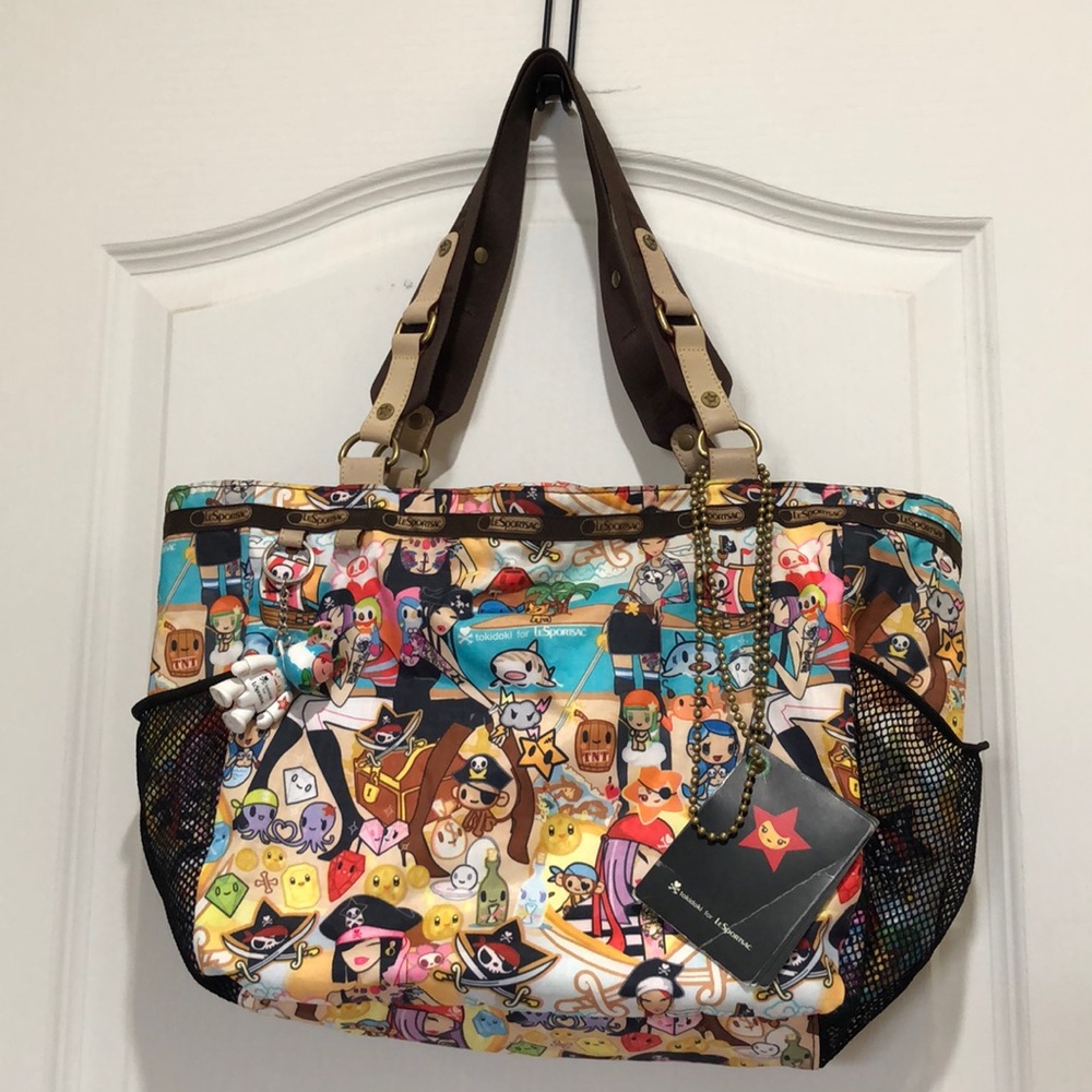 RARE! Tokidoki LeSportsac Buon Viaggio Tote Bag Purse PIRATES